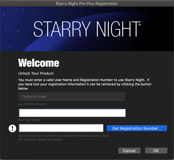 starry night pro databases